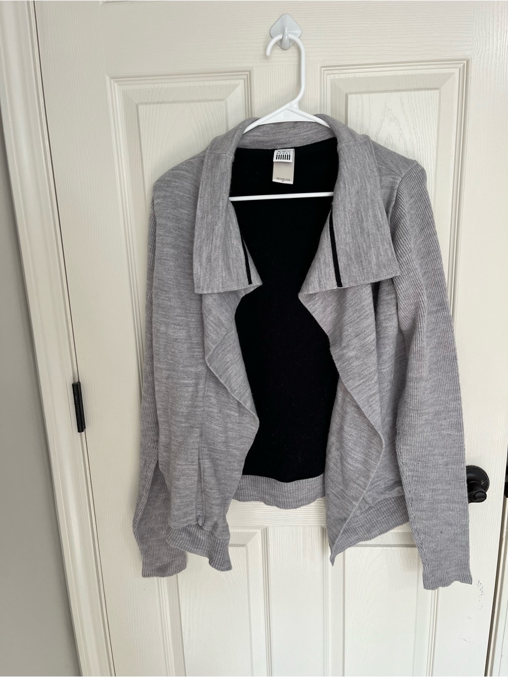 Victorias Secret Sport Open-Front Draped Cardigan Jacket - Light Gray